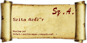 Szita Azár névjegykártya